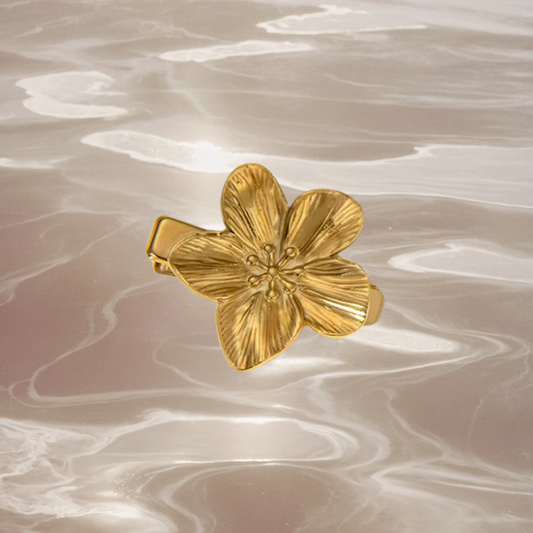 Paradise Bloom 18K Gold Hair Clip