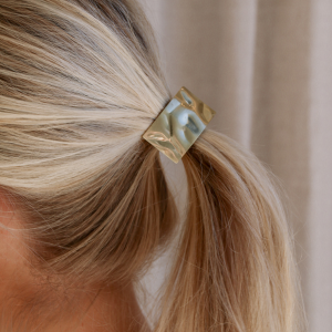 Brushed Gold Textured Pony Tie