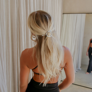 Oval Silver Hair Pin