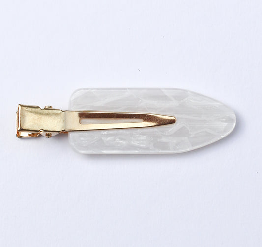 The Jacqueline White Marble No Crease Make-up Clip