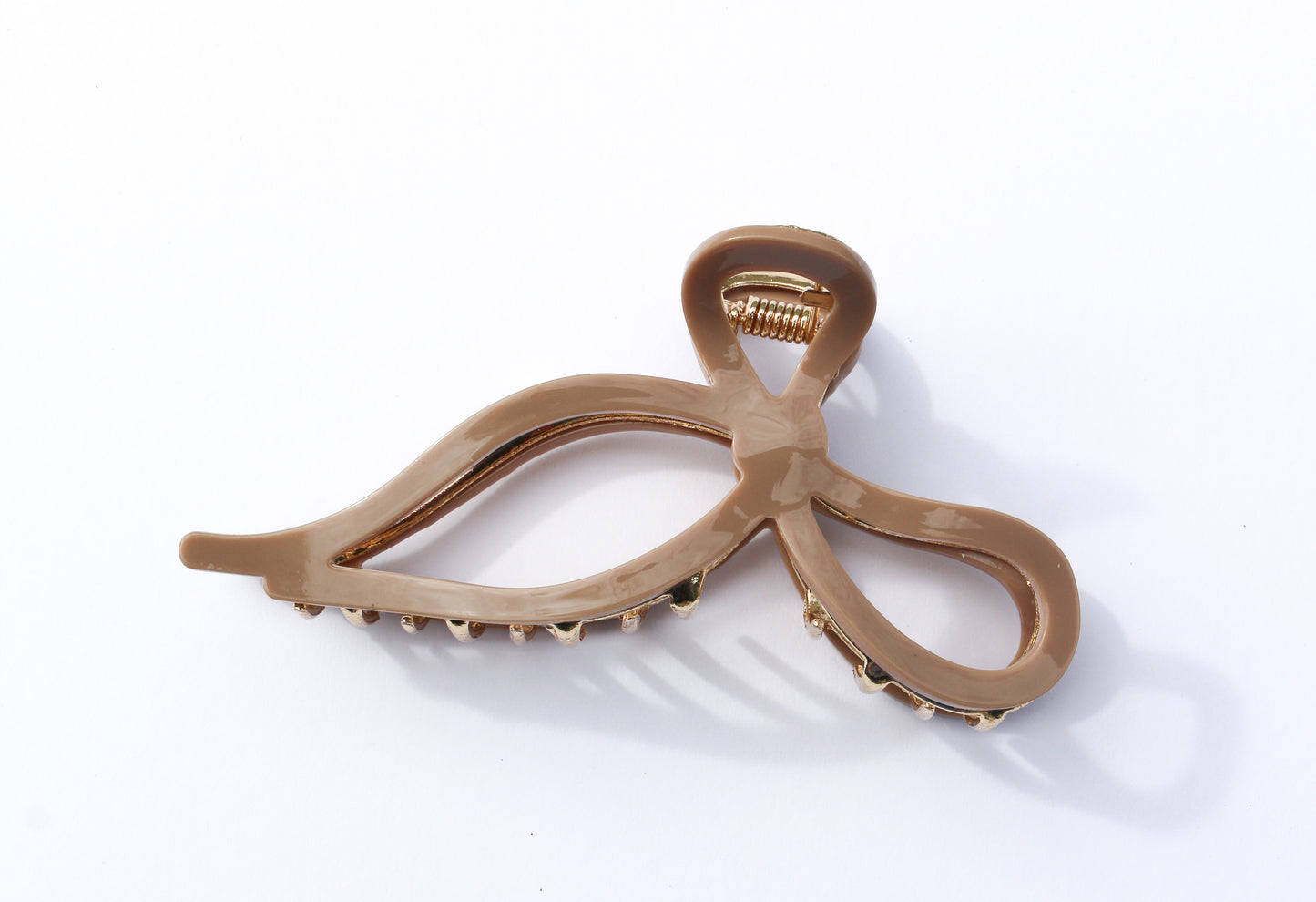 The Harriet Nude Bow Claw Clip