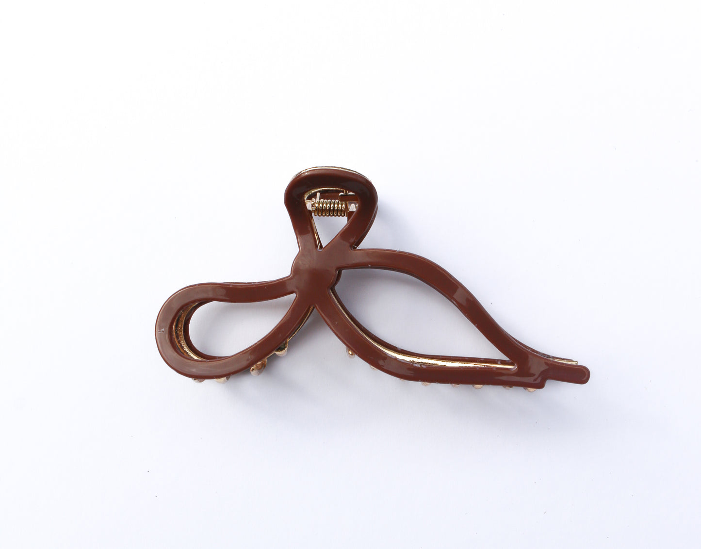 The Remi Brown Bow Claw Clip