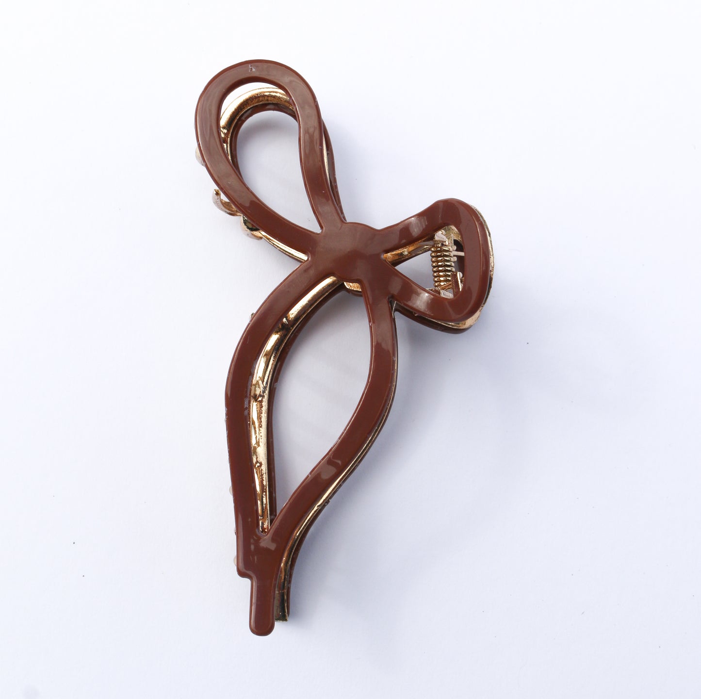 The Remi Brown Bow Claw Clip