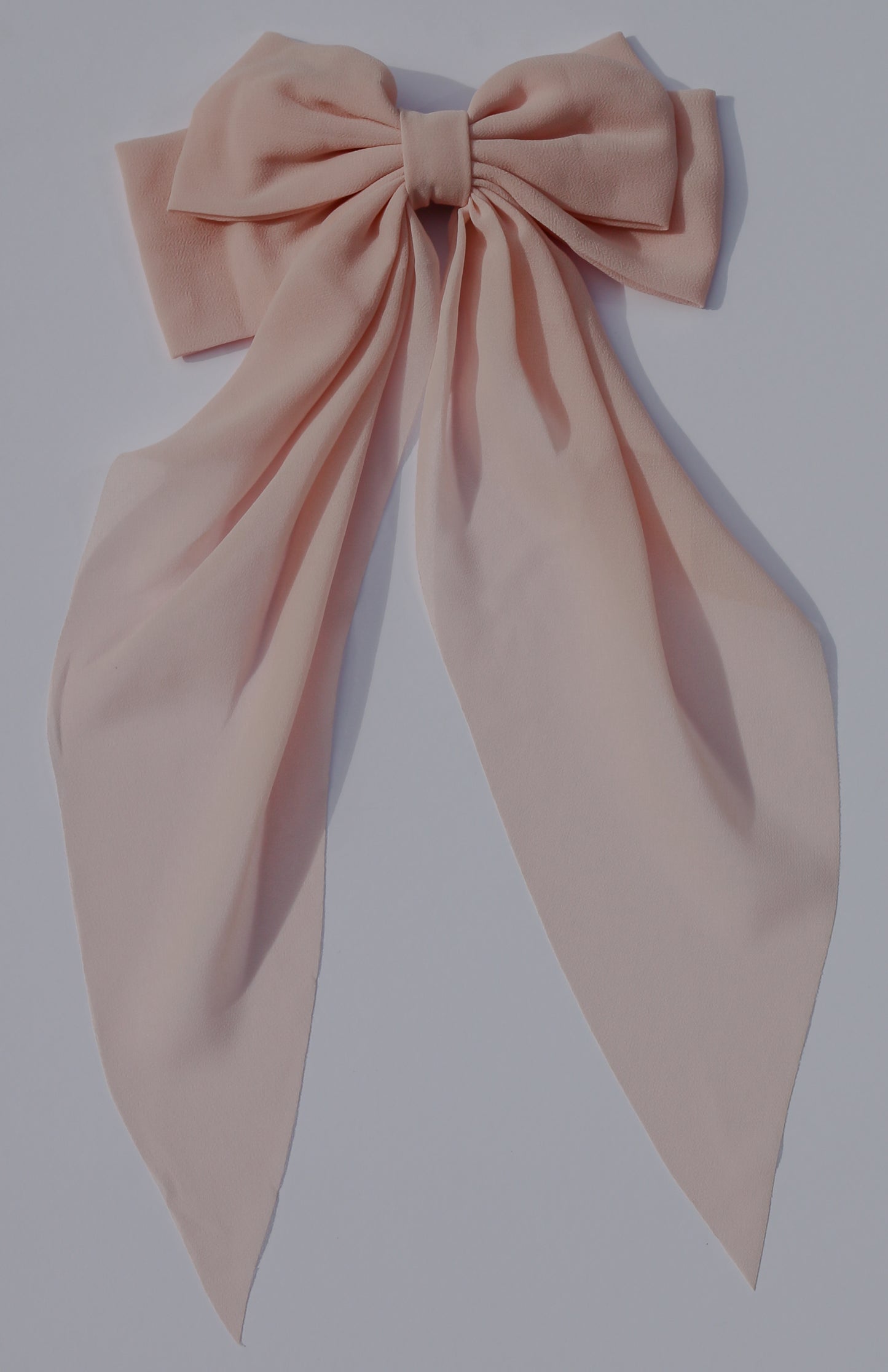 The Lou Baby Pink Sheer Bow Clip