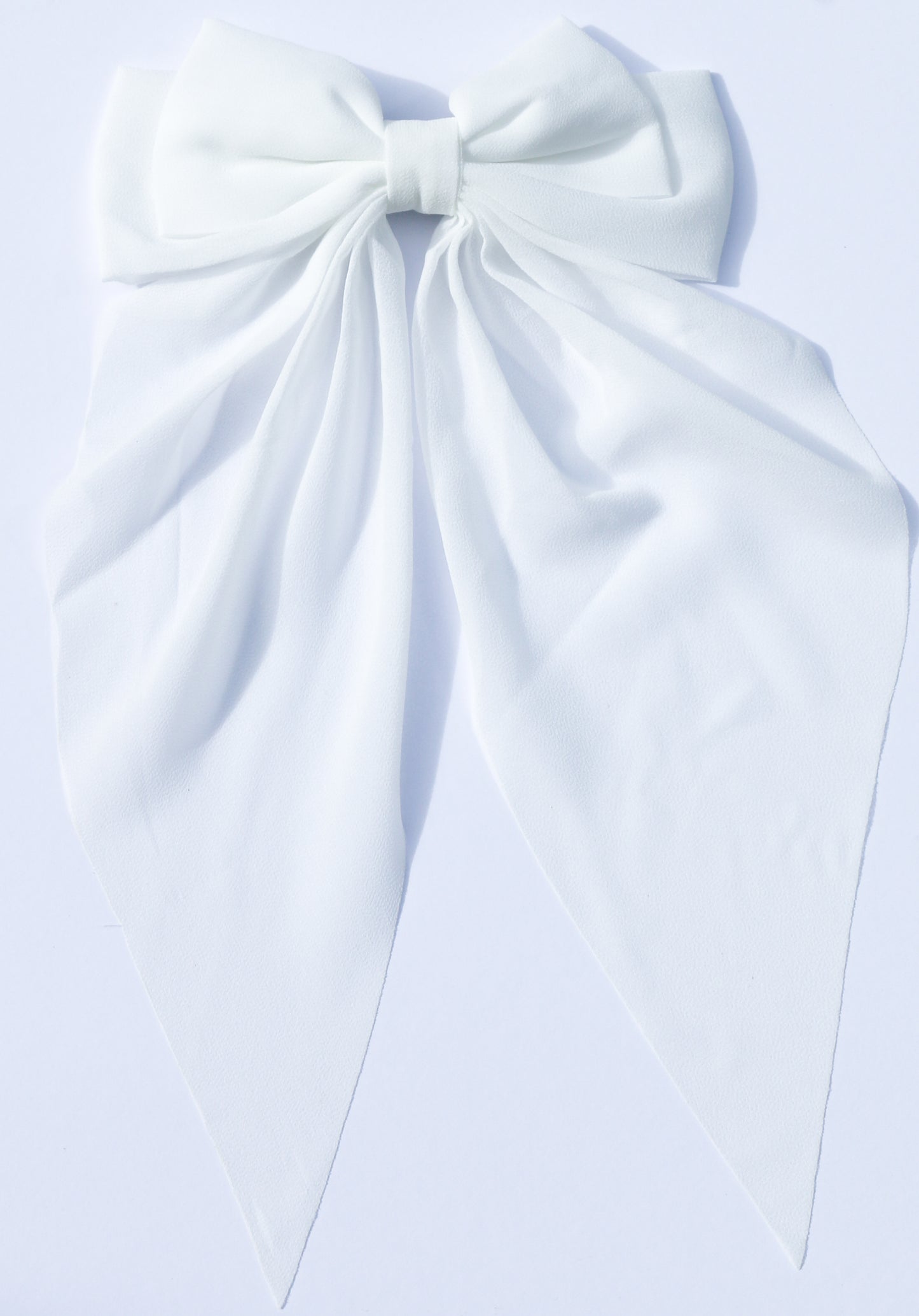 The Lucille White Bow Clip