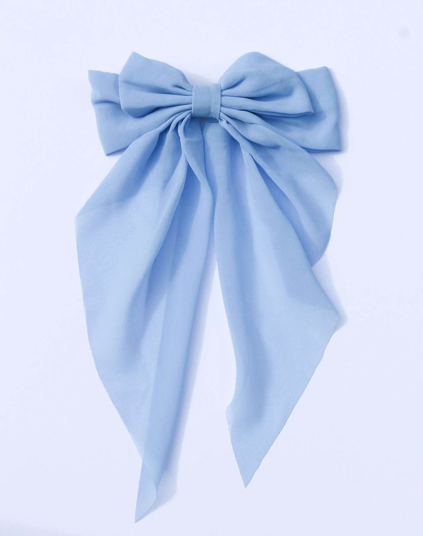 The Sydney Sheer Baby Blue French Barrette Bow Clip