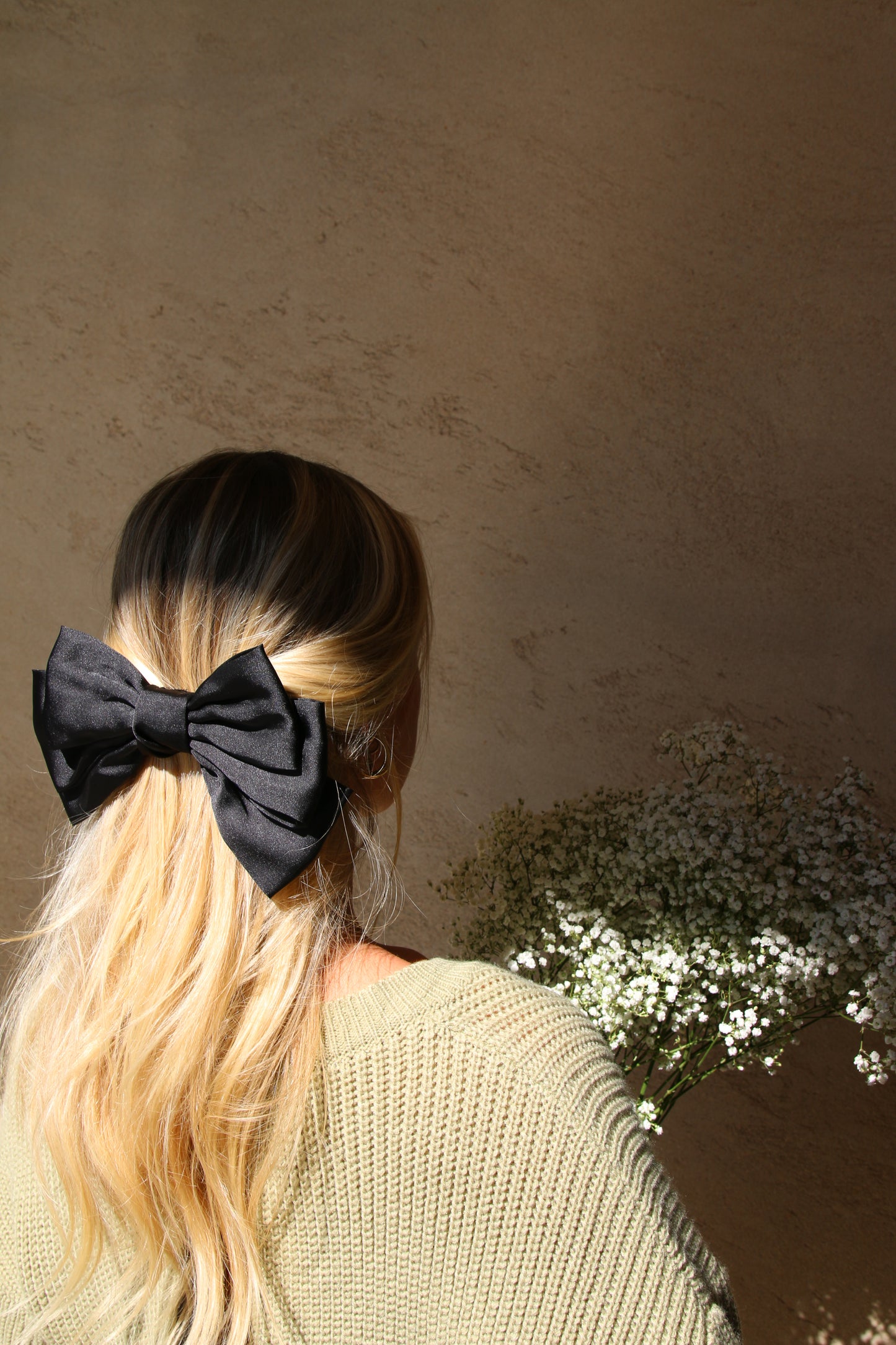 Lauren Black French Barrette Bow Clip