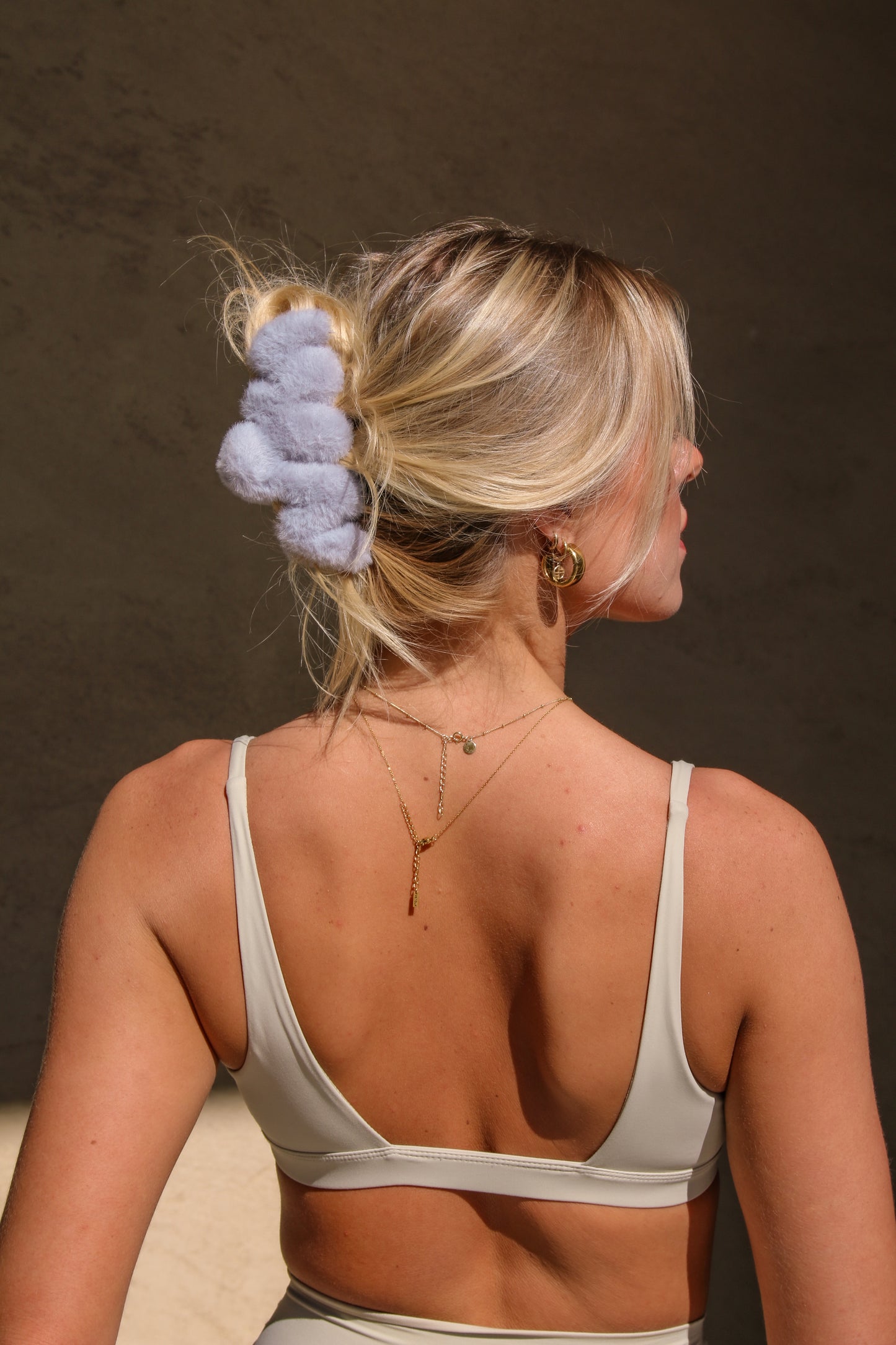 The Sabine Cosy Grey Claw Clip