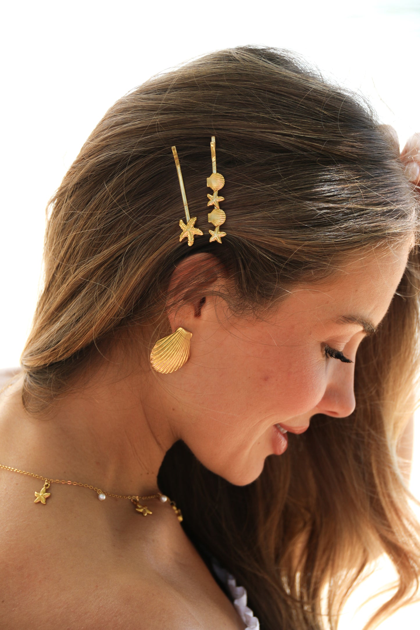 Single Starfish Glow Hair Pin