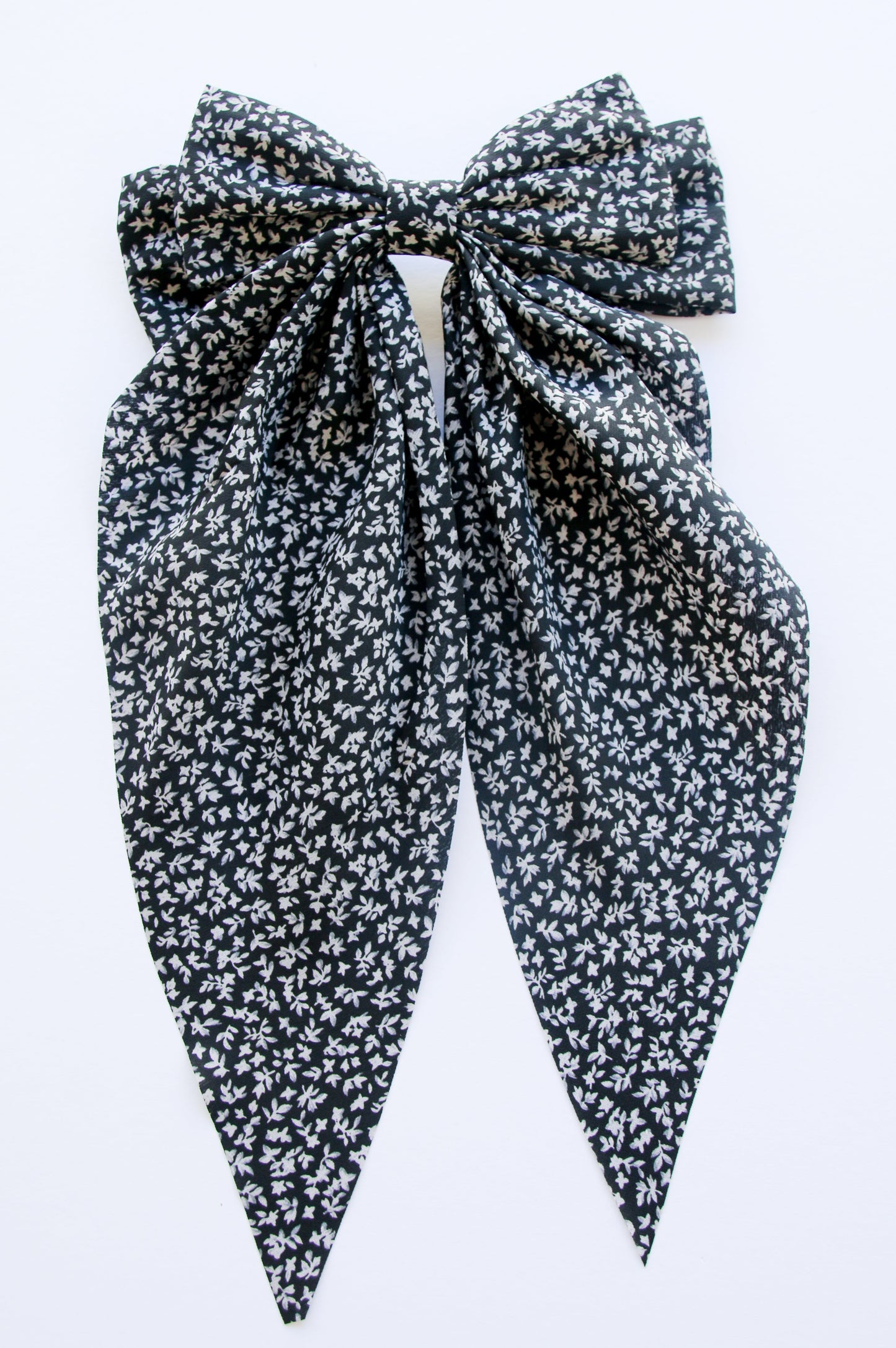 Black & Grey Petals Bow