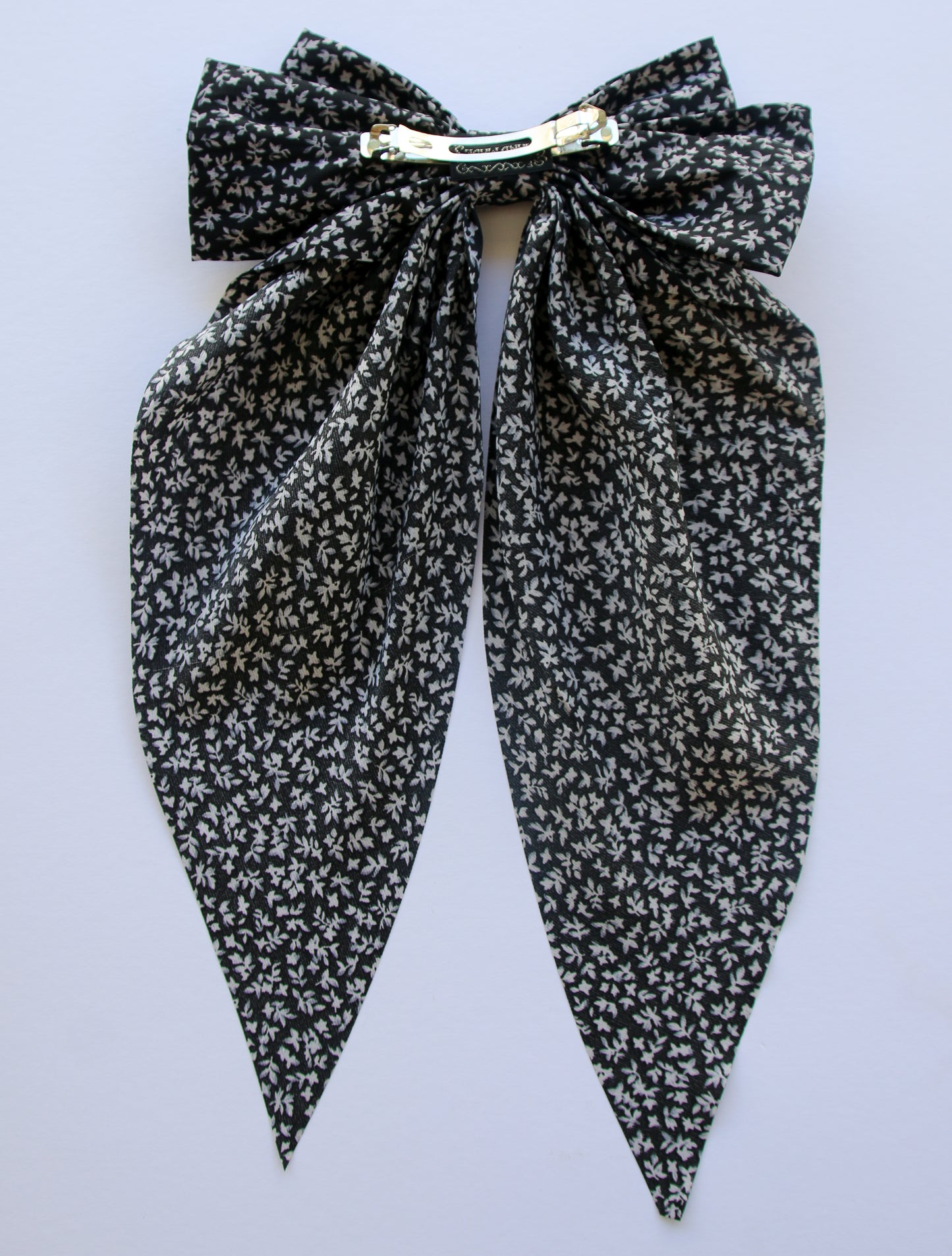 Black & Grey Petals Bow
