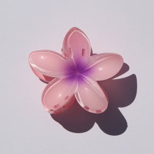 Frangipani Claw Clips Pink & Purple