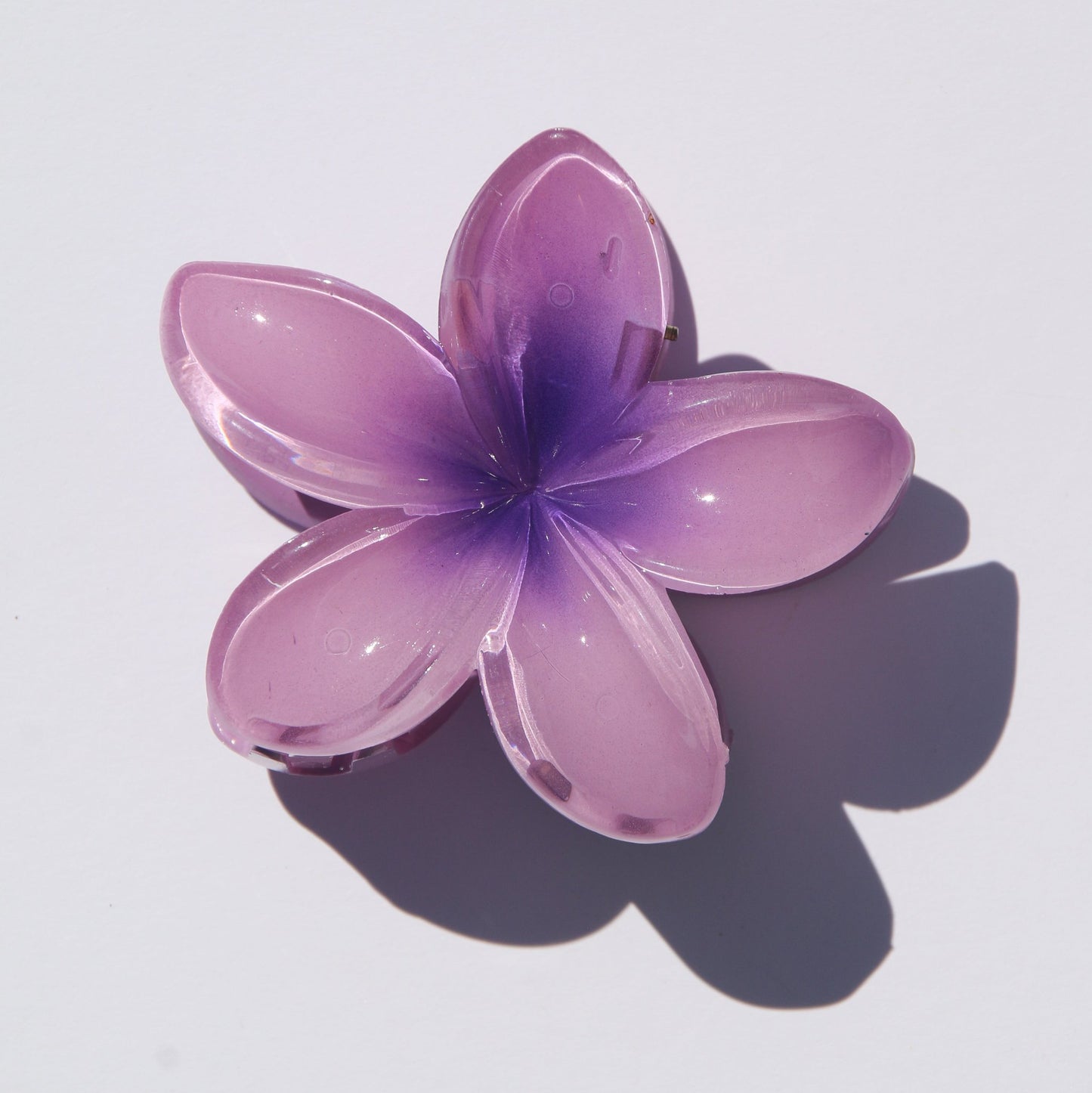 Frangipani Claw Clip Two Tone Purple