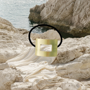 Brushed Gold Cutout Pony Tie