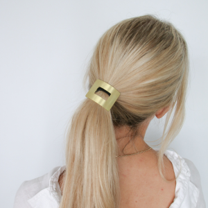 Brushed Gold Cutout Pony Tie