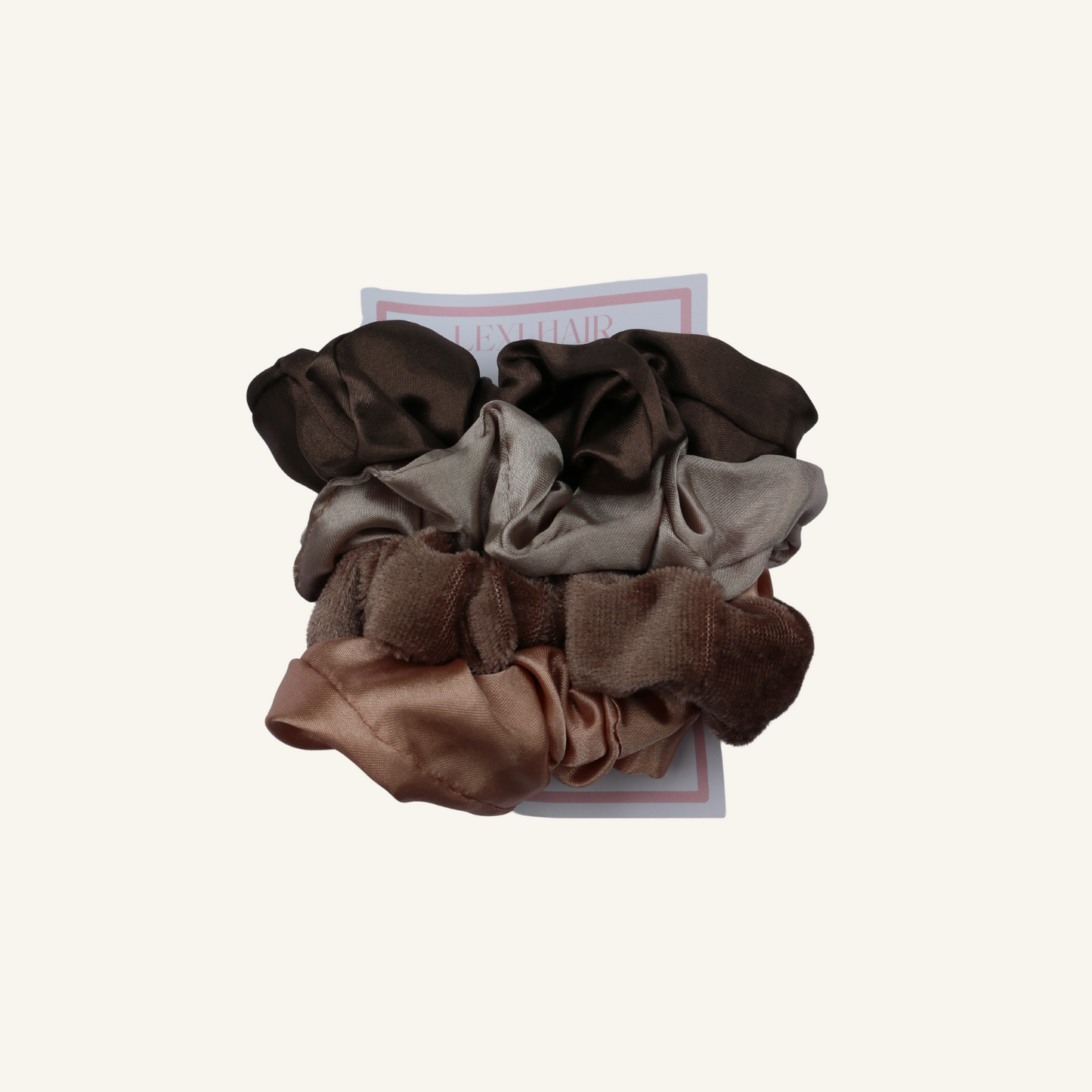 Brown Assorted Scrunchies 4 Pack 🤎
