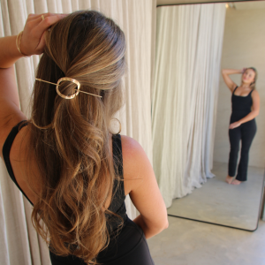 Oval Rose Gold Hair Pin