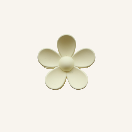 White Flower Claw Clip