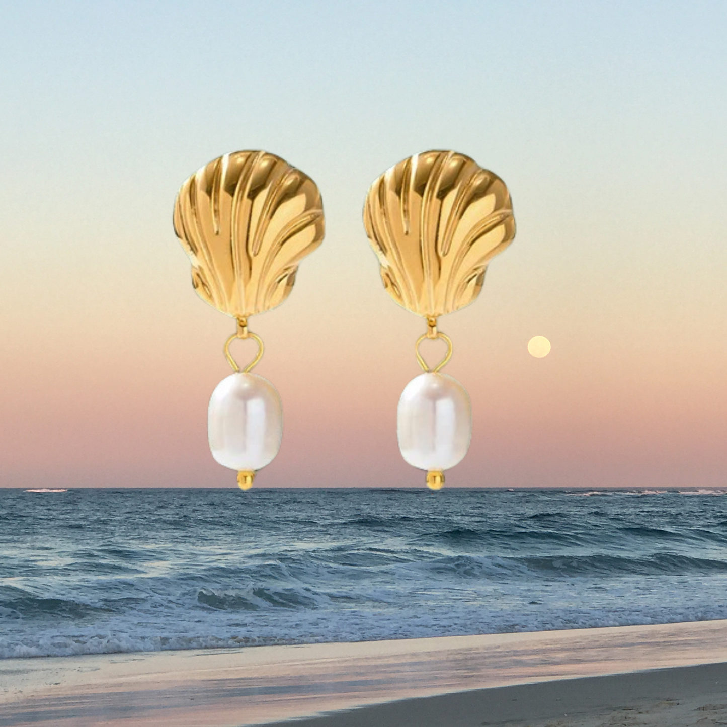 Luna Oro Pearl Drop Earrings
